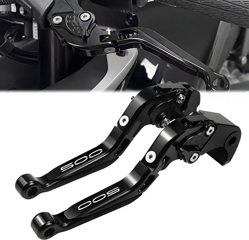 XIDAODIT for Kawasaki NINJA500 Ninja 500 Z500 Z 500 SE 2024 2025 Motorcycle Clutch Lever Adjustable Handlebars Brake and Clutch Levers Set (Black) - Image 1